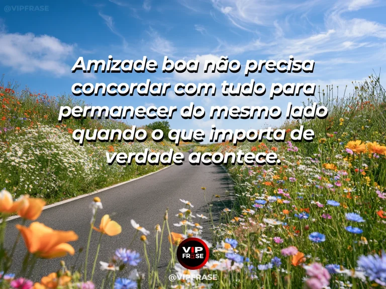Amigos lado a lado diante de um caminho dividido, simbolizando união apesar das diferenças.