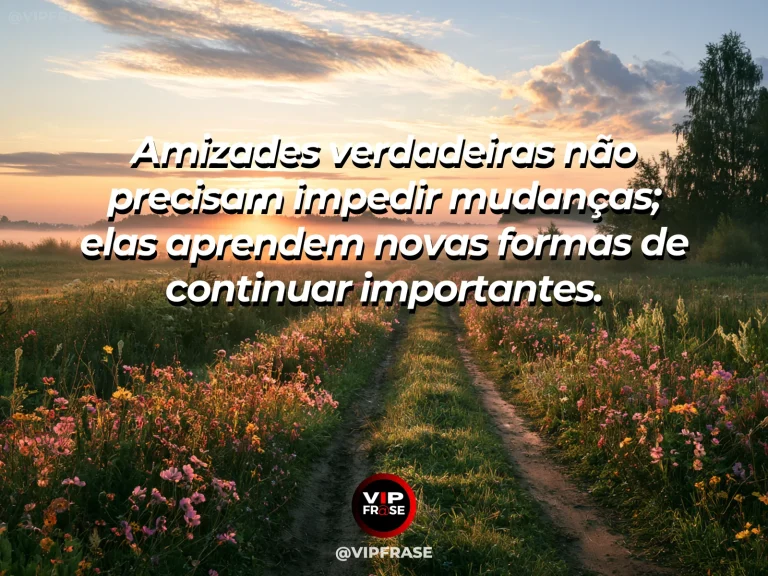 Caminhos que se afastam e voltam a se aproximar, simbolizando amizade que se adapta às mudanças.