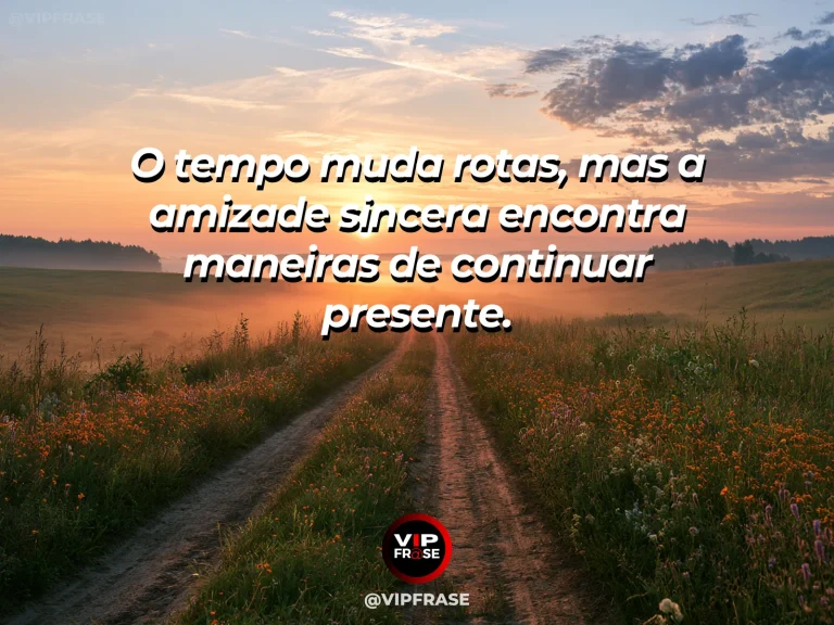 Frase sobre amizade com dois caminhos que se encontram em um campo dourado.