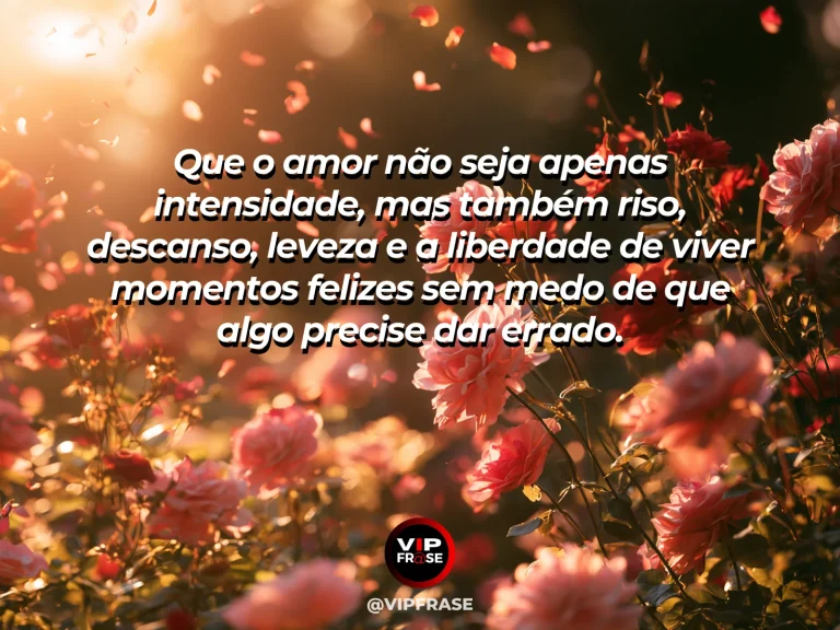 Mensagem de amor e felicidade, com cena leve e luminosa.