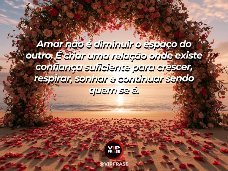 Mensagem de amor e confiança, com visual leve e sensação de liberdade.