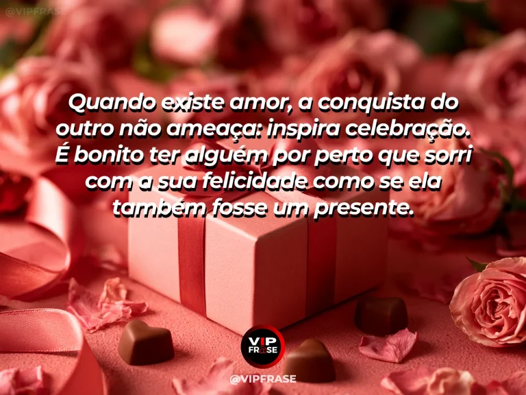 Mensagem de amor e felicidade, com cena alegre e luminosa.