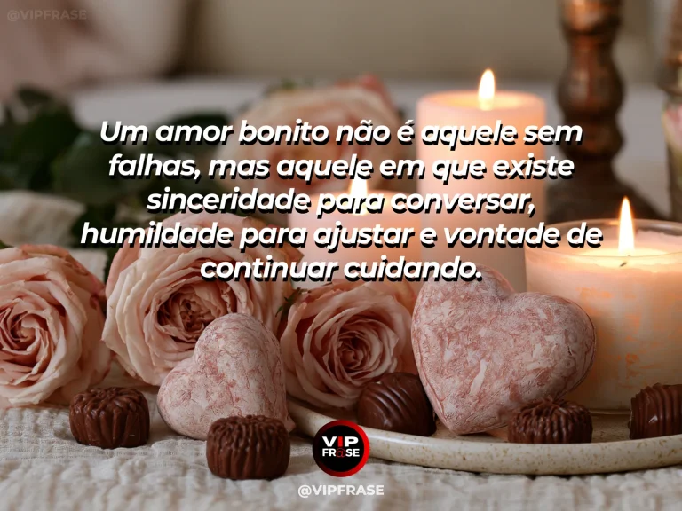 Mensagem sobre amor real com cerâmica artesanal e flores delicadas.