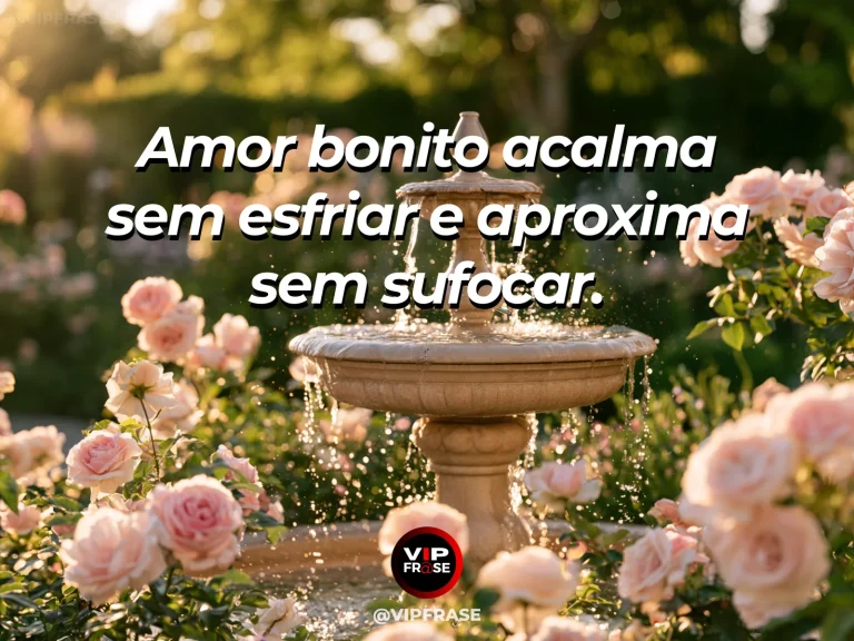 Frase sobre amor, com uma lareira em uma sala ampla.