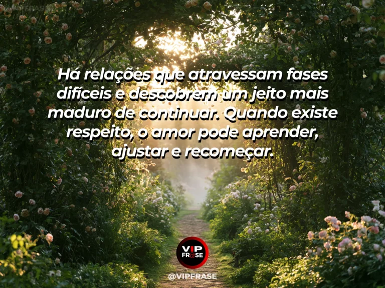 Mensagem sobre amor e recomeço com estrada iluminada depois da chuva.