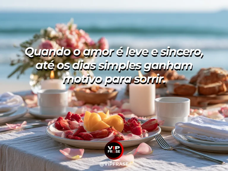 Frase de amor com fundo romântico e delicado sobre amor que multiplica alegria.