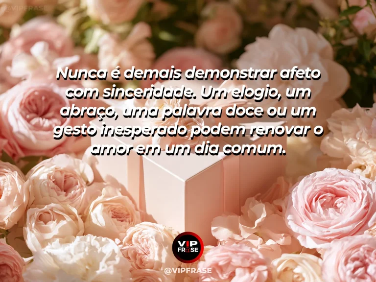 Mensagem de amor e carinho com flores e pequeno mimo em ambiente luminoso.