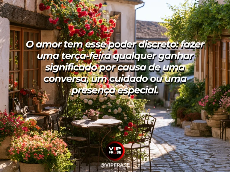 Mensagem sobre amor no cotidiano com duas canecas e flores em cozinha iluminada.