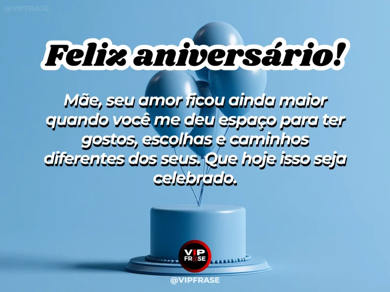 Mensagem de aniversário para mãe sobre respeito e família, com caminhos diferentes em jardim