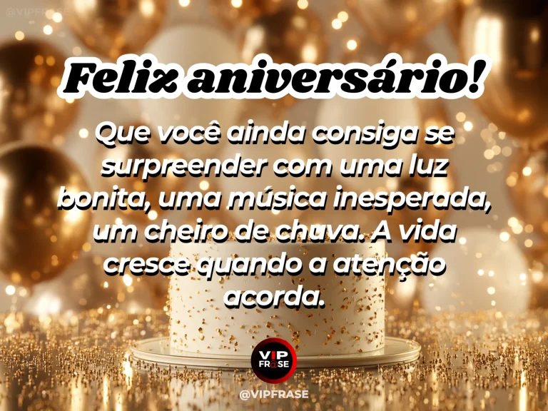 Arte de aniversário sobre encanto nas coisas comuns, com luz, chuva e detalhes cotidianos luminosos.