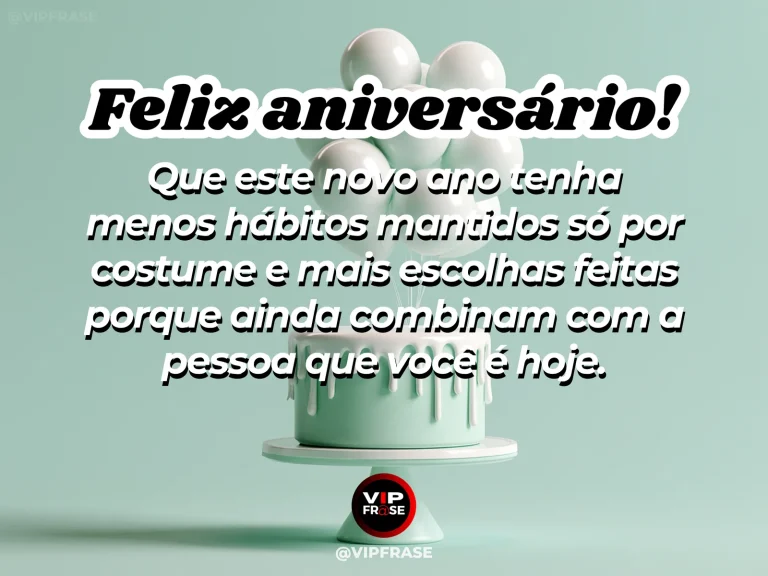 Arte de aniversário sobre escolhas conscientes, com ambiente sereno e poucos objetos intencionais.