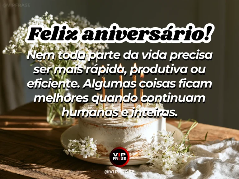Arte de aniversário sobre desacelerar, com objetos analógicos e ambiente acolhedor sem telas.