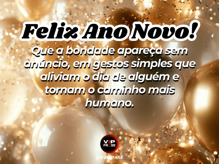 Frase de Ano Novo sobre carinho, com cenário inspirador e acolhedor.