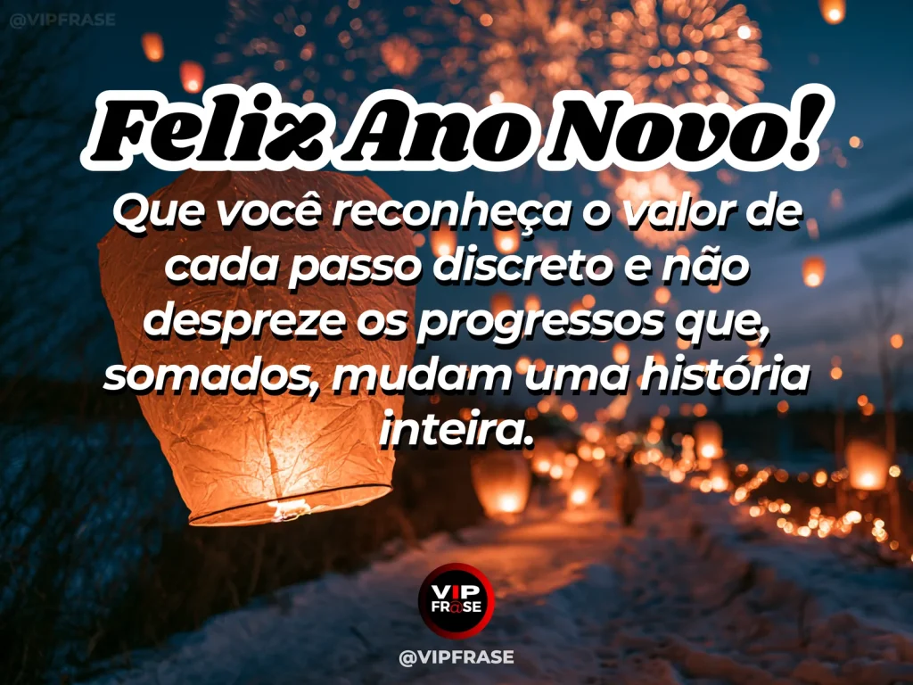 Mensagem de Ano Novo sobre confianca, com uma sequência de pequenas pedras atravessando um riacho cristalino em direção a um vale iluminado.