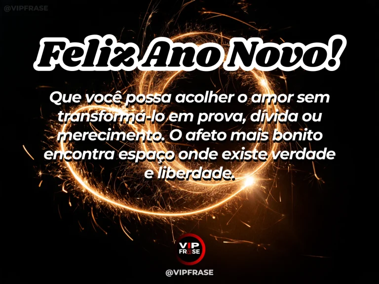 Mensagem de Ano Novo sobre acolher o amor, com luz suave e flores delicadas.