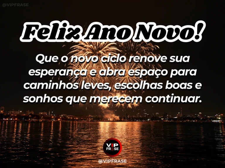 Mensagem de Ano Novo sobre esperanca e recomeco, com amanhecer dourado sobre uma estrada aberta entre campos suaves.