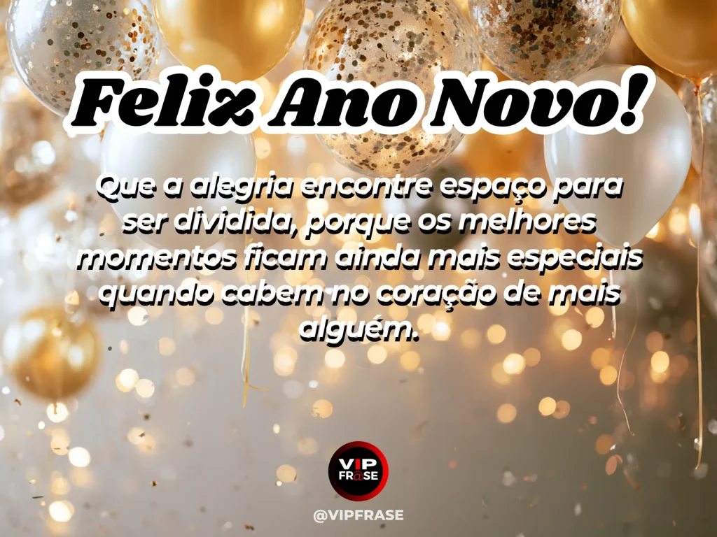 Mensagem de Ano Novo sobre felicidade e carinho, com mãos acendendo juntas pequenas luzes decorativas em ambiente festivo.