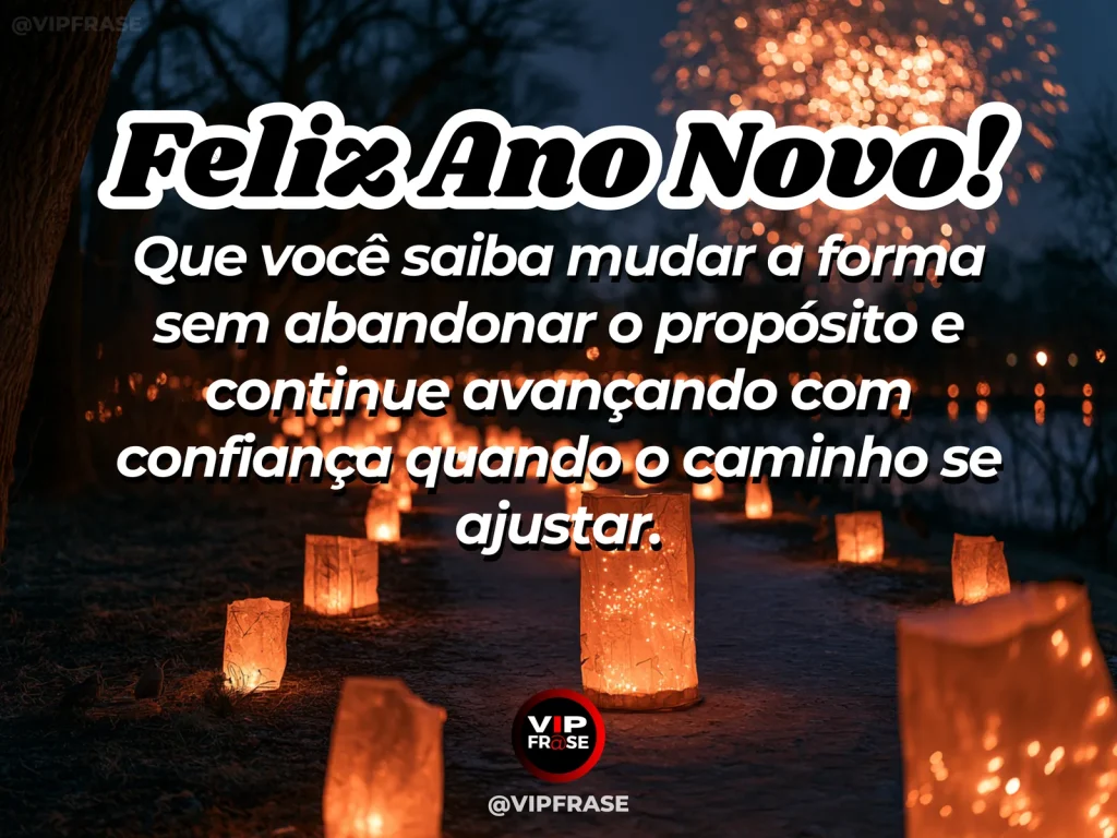 Frase de Ano Novo sobre confianca, com cenário inspirador e acolhedor.