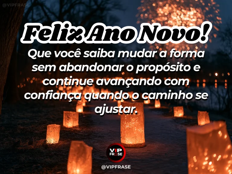 Frase de Ano Novo sobre confianca, com cenário inspirador e acolhedor.