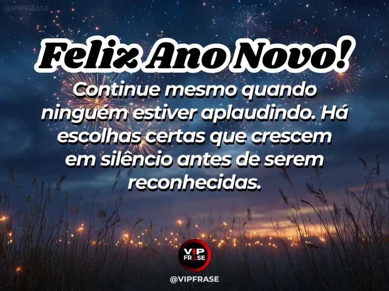 Frase de Ano Novo sobre forca, confianca, em cena serena com trilha silenciosa com montanhas ao fundo e clima de persistência.