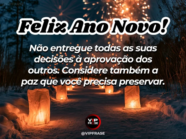 Frase de Ano Novo sobre paz, confianca, em cena serena com pedras equilibradas perto da água, transmitindo equilíbrio interior.