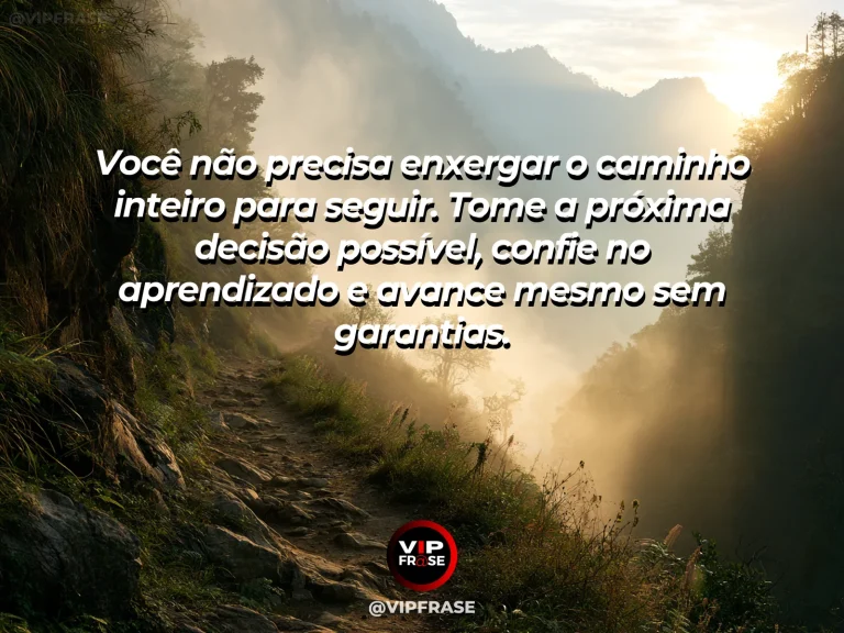 Mensagem motivacional sobre coragem com estrada adiante