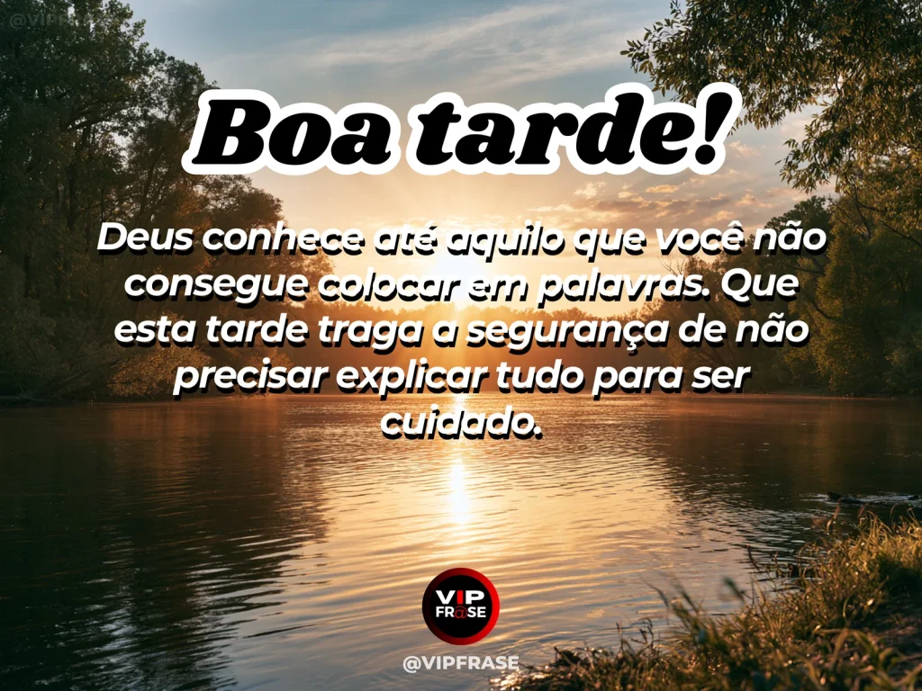 Mensagem de boa tarde sobre Deus e conforto, com céu suave e luz acolhedora de fim de tarde.