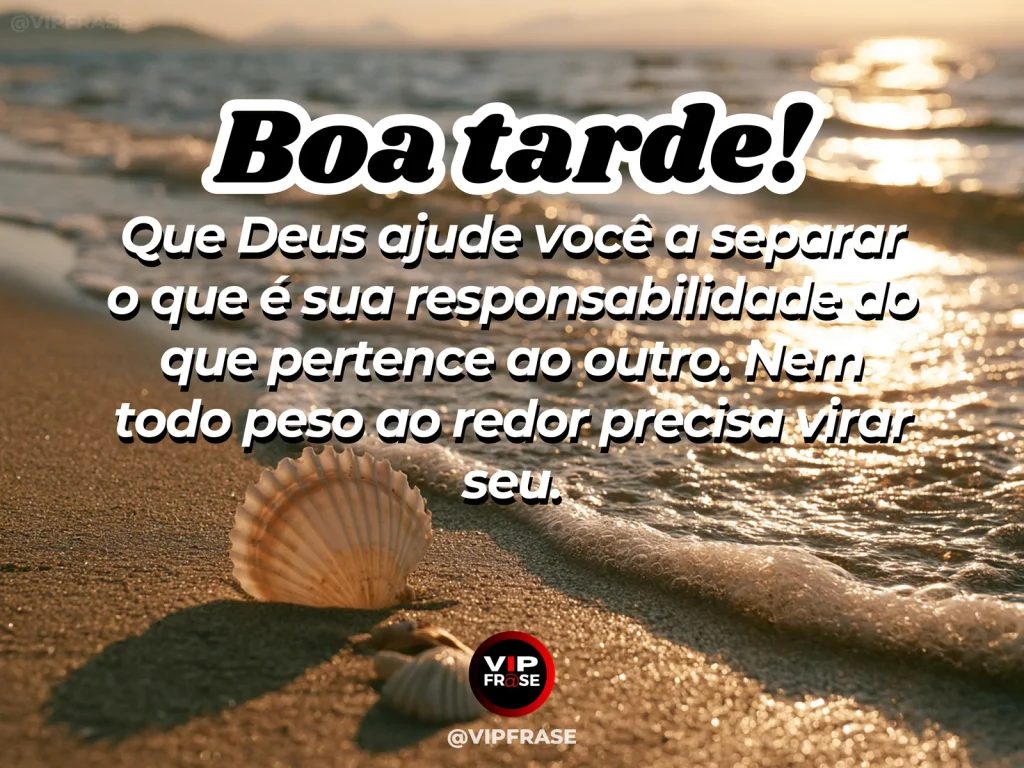Frase de boa tarde com Deus sobre aliviar pesos, com pessoa deixando uma mochila ao entardecer
