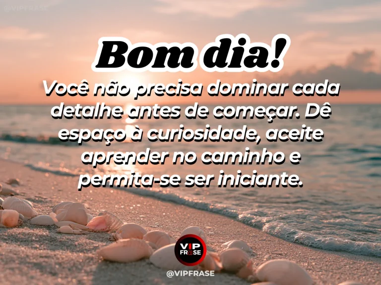 Mensagem de bom dia sobre coragem para começar, com trilha aberta ao amanhecer