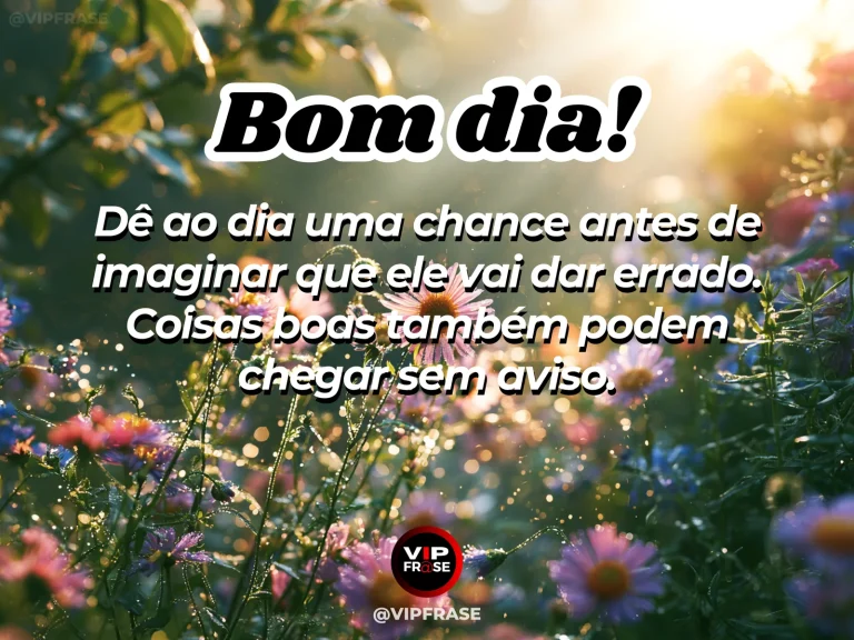 Frase de bom dia sobre otimismo, com janela aberta para um céu claro pela manhã.