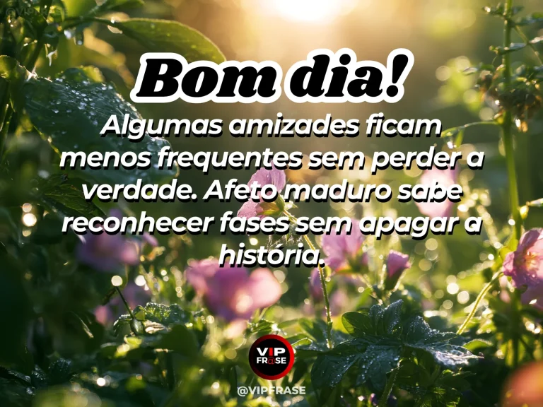 Frase de bom dia sobre amizade e carinho, com amigos reencontrando-se para um café.