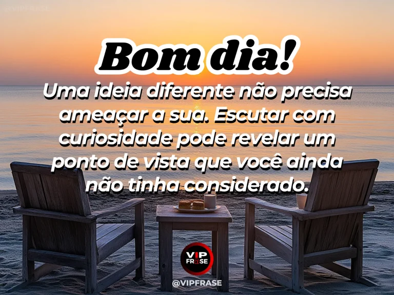 Mensagem de bom dia sobre sabedoria, com duas cadeiras voltadas para a mesma janela.
