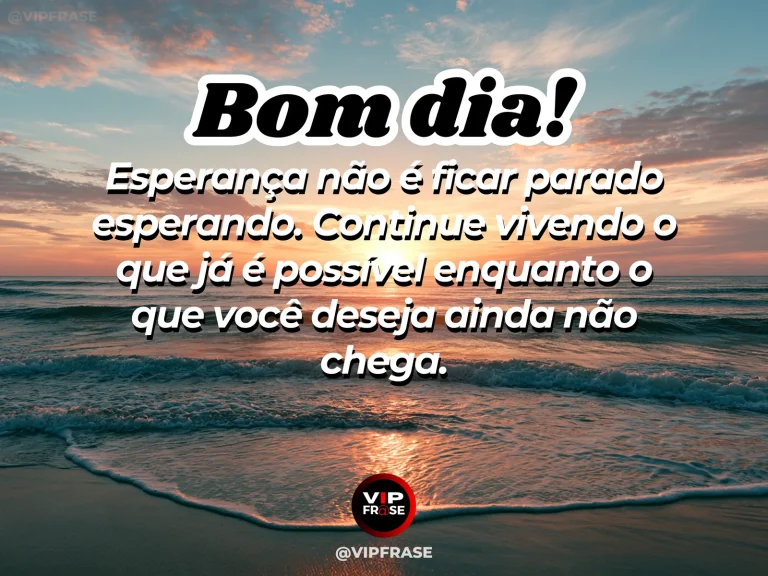 Frase de bom dia sobre esperanca, com uma estrada ao amanhecer seguindo em direção ao horizonte.