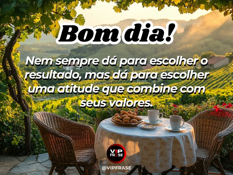 Frase de bom dia sobre escolhas, com caminho de parque se dividindo sob a luz do amanhecer.
