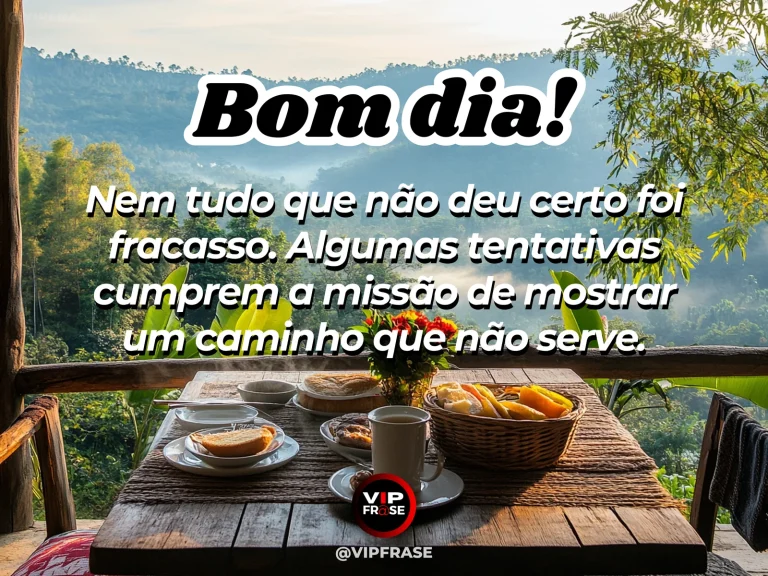 frase de bom dia sobre superação, com amanhecer e sensação de aprendizado de caminho