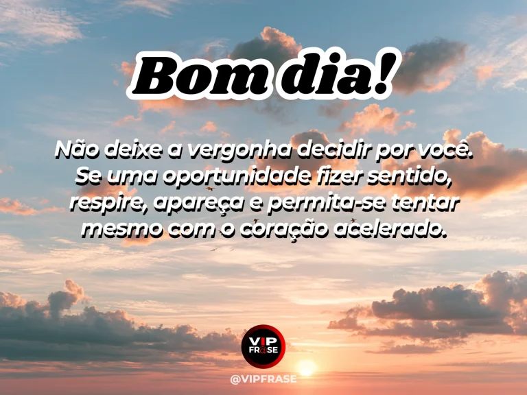 Frase de bom dia sobre coragem, com pessoa atravessando uma porta iluminada pela manhã.