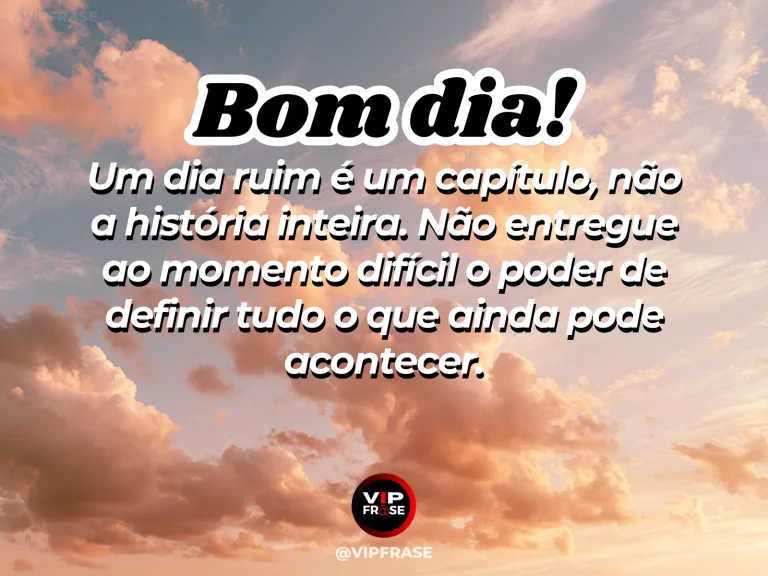 Mensagem de bom dia sobre esperança após um dia ruim, com nuvens se abrindo para o sol