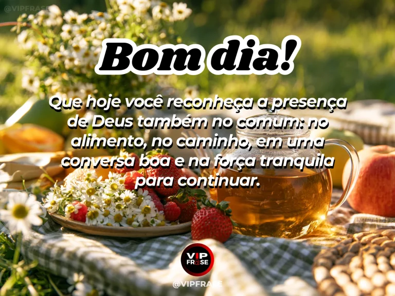 Mensagem de bom dia com Deus e gratidão, em estrada tranquila iluminada pelo nascer do sol.