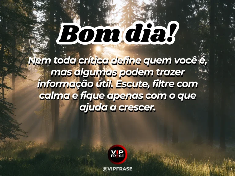 Mensagem de bom dia sobre autoestima, sabedoria, com árvore firme sob uma brisa leve da manhã.