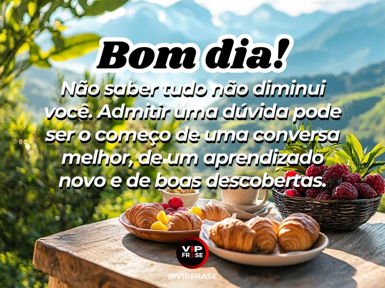 Mensagem de bom dia sobre sabedoria e estudo, com pessoa aprendendo em uma mesa iluminada.