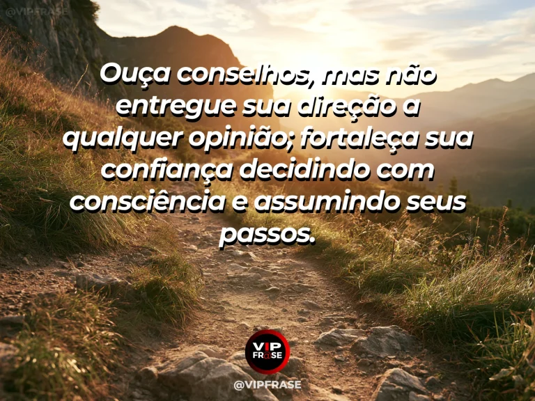 Frase motivacional sobre confiança com pessoa escolhendo um caminho em uma bifurcação.