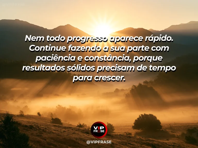 Mensagem motivacional sobre processo com plantas em diferentes fases de crescimento