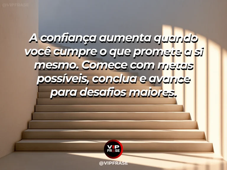 Mensagem motivacional sobre confiança com blocos de madeira formando uma estrutura