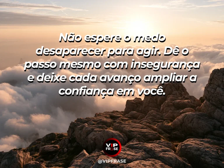 Arte motivacional sobre coragem e confiança, pessoa atravessando uma passarela alta com postura firme, unindo medo, coragem e confiança crescente.