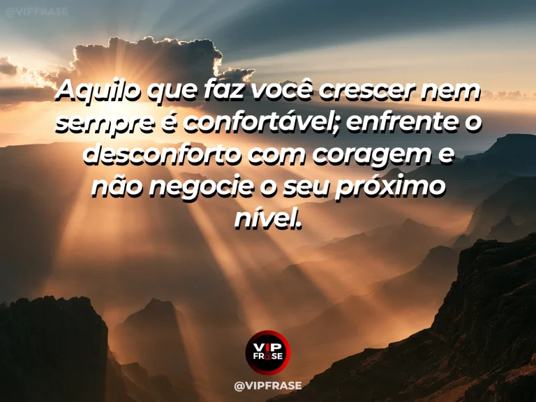 Frase motivacional sobre coragem com pessoa atravessando uma passarela entre montanhas.