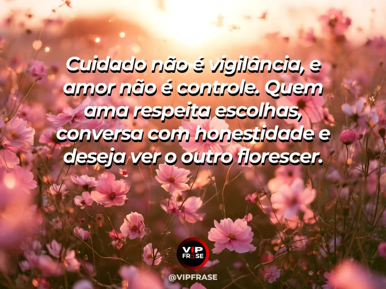 Mensagem sobre amor sem controle com planta florescendo junto a uma janela aberta.