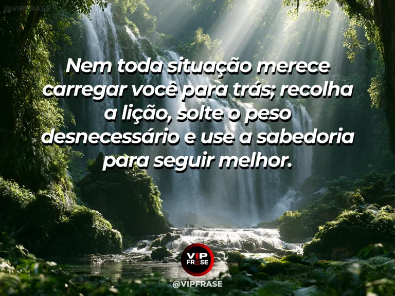 Frase motivacional sobre sabedoria com trilha deixando folhas secas para trás.
