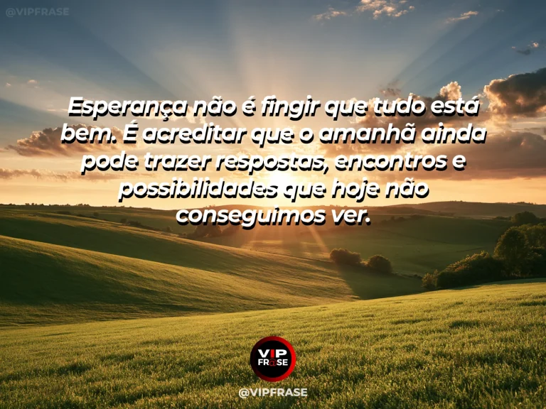 Mensagem reflexiva sobre esperança, com horizonte amplo com céu azul, nuvens luminosas e flores silvestres voltadas para a luz.