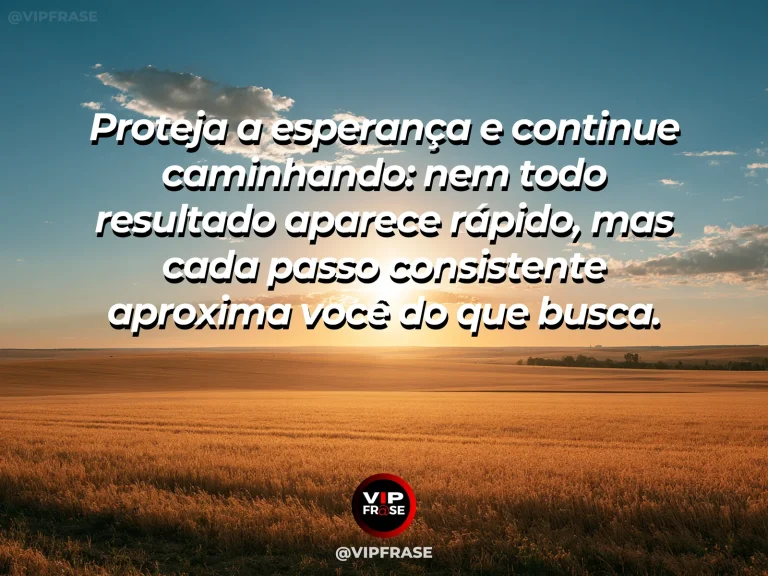 Frase motivacional sobre esperança com pessoa caminhando em direção à luz da manhã.