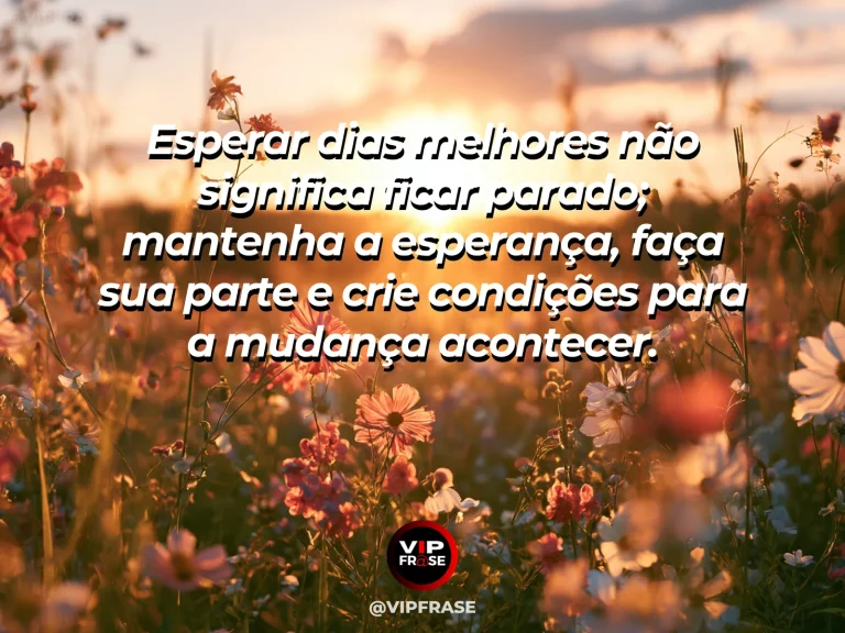 Frase motivacional sobre esperança com mãos plantando uma muda.